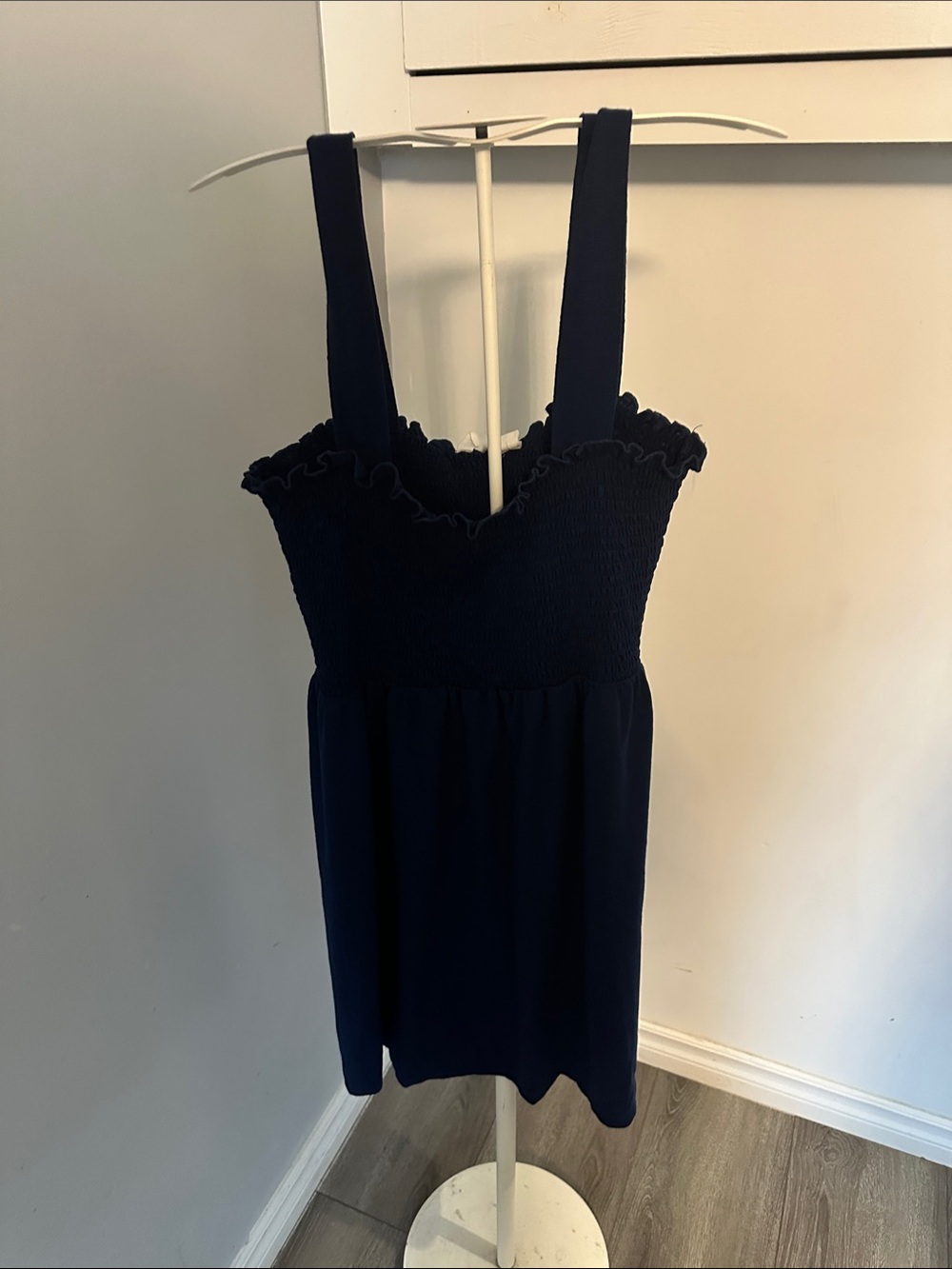 Roxy Navy Smocked Ruffle Strap dress - Picture 1 of 6